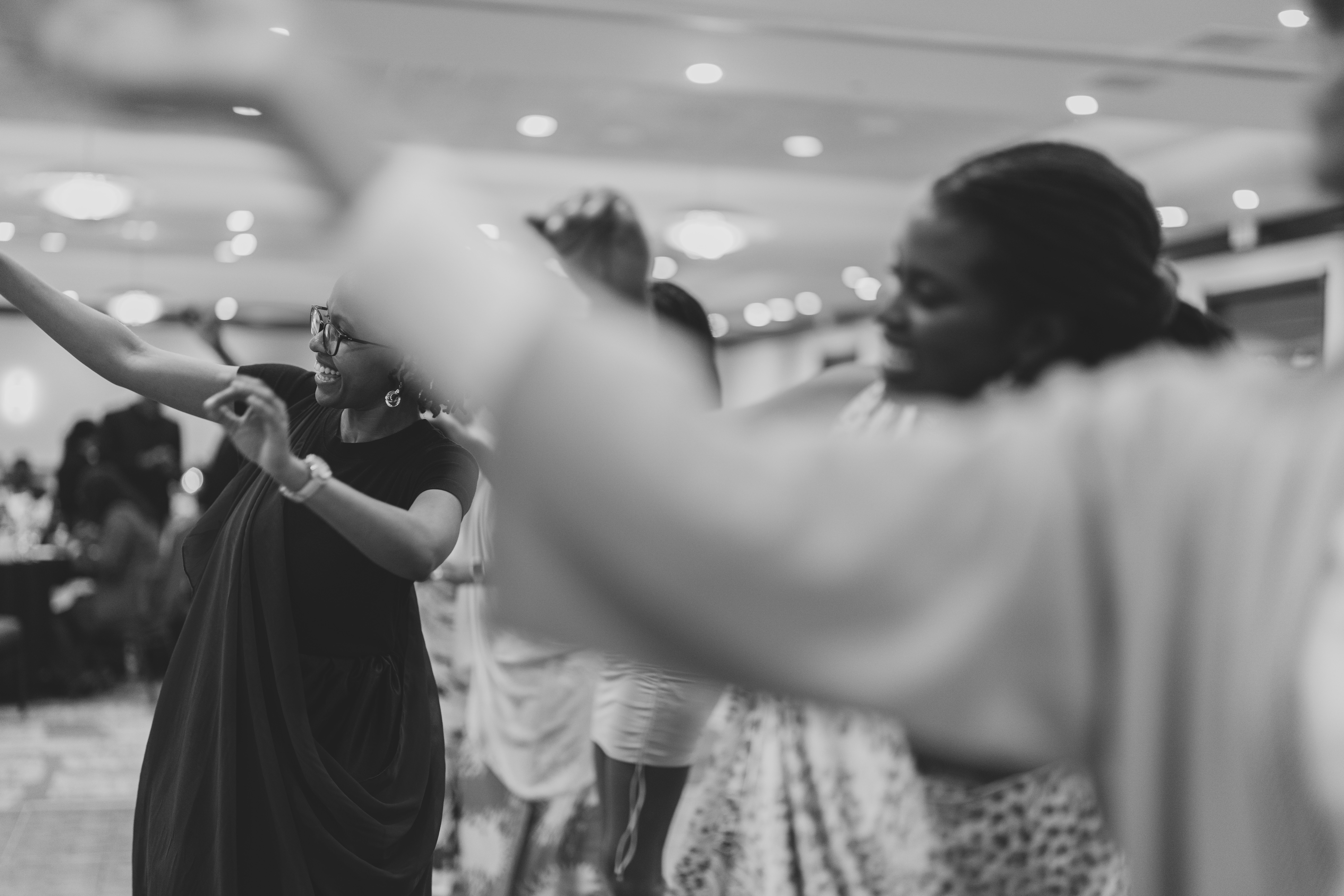 Community dancing together