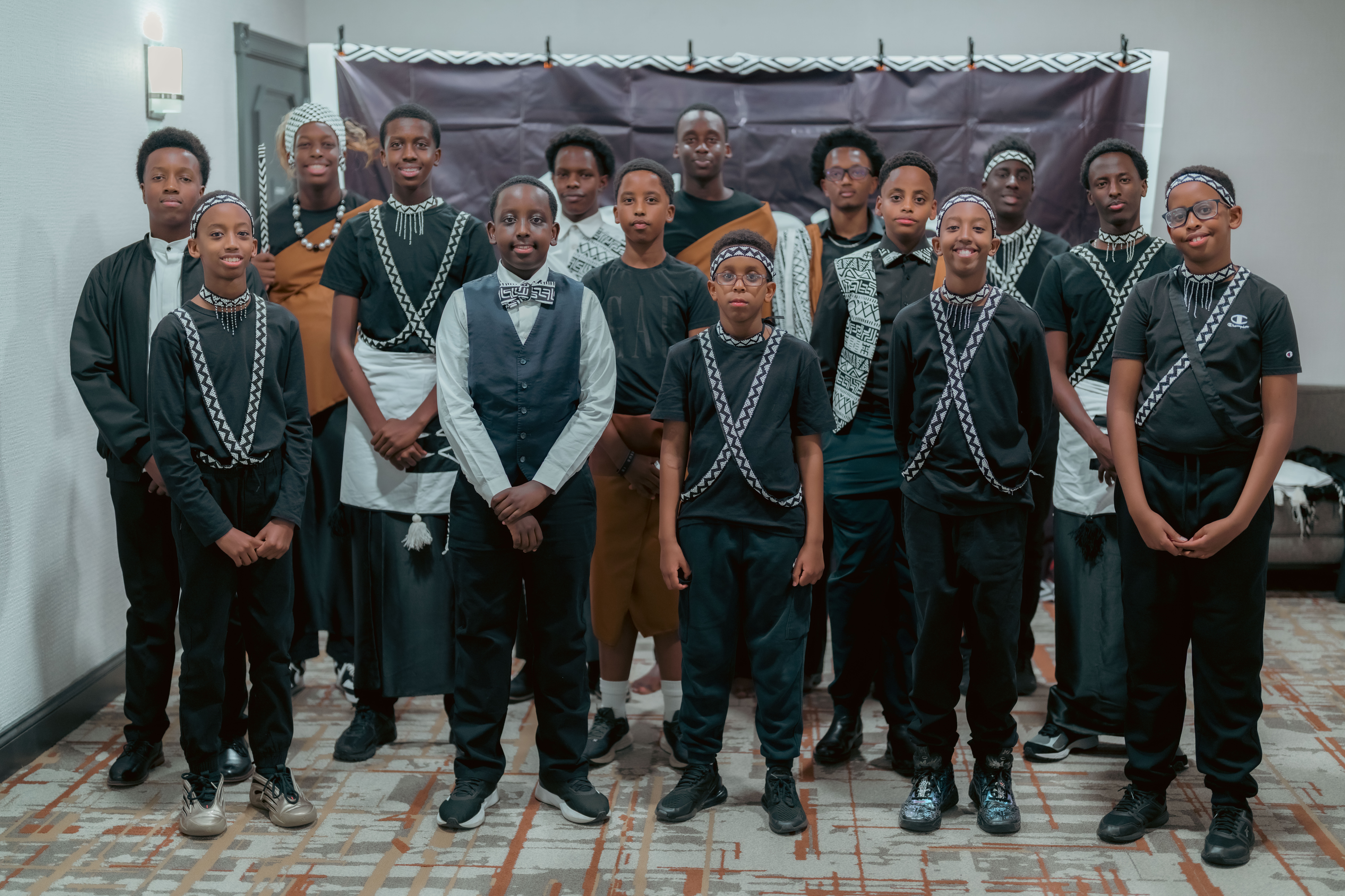 Youth group photo backstage